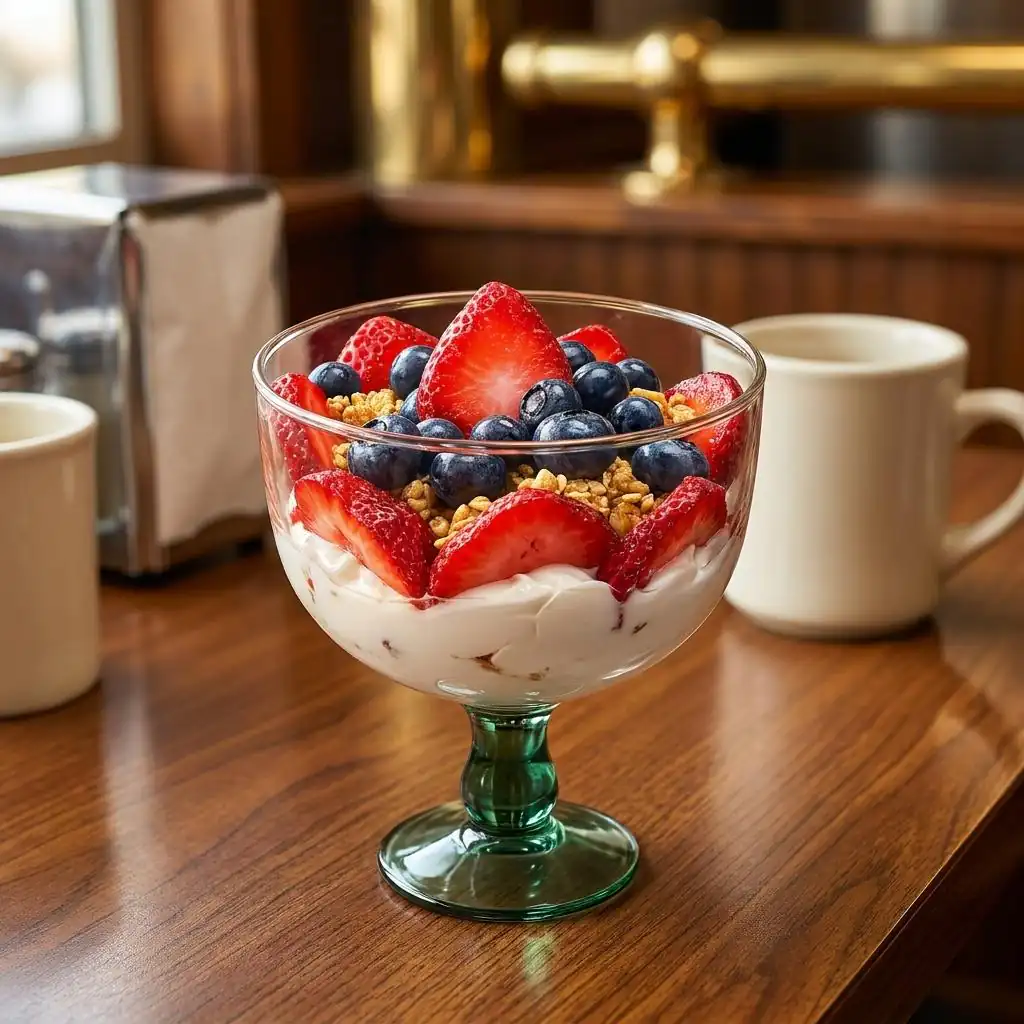 Fruit and yogurt at Little Diner